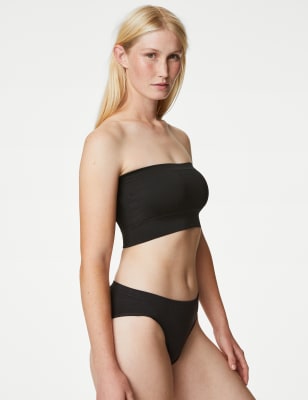 

Womens M&S Collection Seamless Non Wired Bandeau Bra - Black, Black