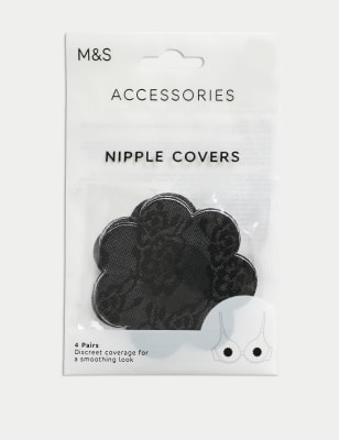 

Womens M&S Collection 4pk Nipple Covers, Black