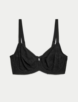 

Womens M&S Collection Flexifit™ Lace Wired Balcony Bra F-H - Black, Black