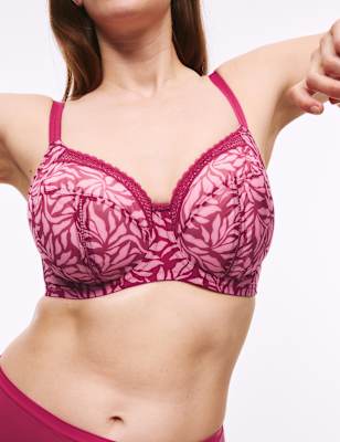 

Womens M&S Collection Mesh Wired Extra Support Bra F-J, Raspberry Mix