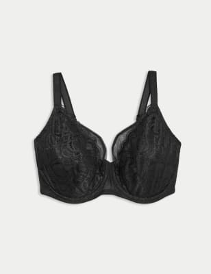 

Womens M&S Collection Amelia Lace Wired Full Cup Bra (F-H) - Black, Black