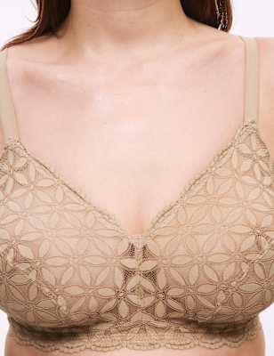 

Womens M&S Collection Lace Non-Padded Bralette F-H - Rose Quartz, Rose Quartz