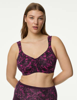 

Womens Body by M&S Flexifit™ Printed Wired Minimiser Bra (C-H) - Blackcurrant, Blackcurrant