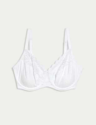 

Womens M&S Collection Lace Wired Minimiser Bra (C-H) - White, White