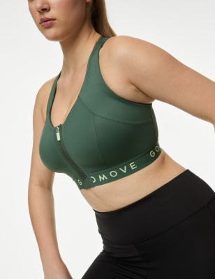 

Womens Goodmove Ultimate Support Non Wired Sports Bra F-H - Dark Sage, Dark Sage