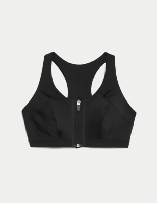 

Womens Goodmove Ultimate Support Zip Front Sports Bra F-H - Black, Black