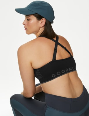 

Womens Goodmove Medium Support Non Wired Sports Bra - Black, Black