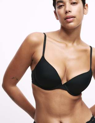 

Womens Body by M&S Flexifit™ Wired Push-Up Plunge Bra (A-E) - Black, Black