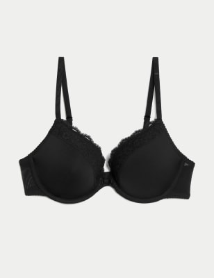 

Womens M&S Collection Lace Wired Push-Up Bra A-E - Black, Black