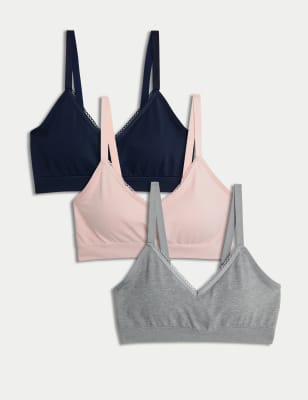 

Womens M&S Collection 3pk Seamless Non Wired Bralettes - Soft Pink, Soft Pink