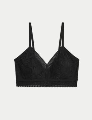 

Womens M&S Collection Flexifit™ Lace Non Wired Bralette - Black, Black