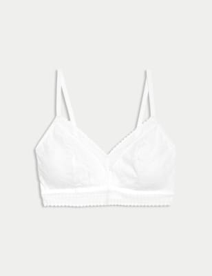 

Womens M&S Collection Flexifit™ Lace Non Wired Bralette - White, White