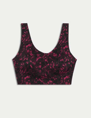 

Womens Body by M&S Flexifit™ Non-Wired Printed Crop Top - Blackcurrant, Blackcurrant