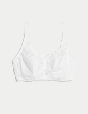 

Womens M&S Collection Total Support Wildblooms Non-Wired Bra B-H - White, White