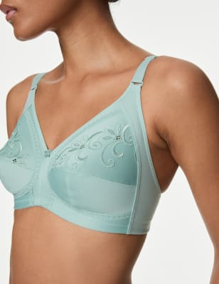 

Womens M&S Collection Total Support Embroidered Full Cup Bra GG-K - Dusted Mint, Dusted Mint