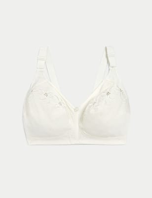 

Womens M&S Collection Total Support Embroidered Full Cup Bra B-G - Cream, Cream