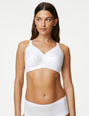 

Womens M&S Collection Total Support Embroidered Full Cup Bra B-G - White, White
