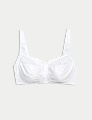 

Womens M&S Collection Amelia Lace Non Wired Total Support Bra B-H - White, White