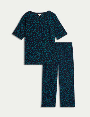 

Womens Body by M&S Cotton Modal Star Print Pyjama Set - Navy Mix, Navy Mix