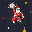 Women's Disco Santa Family Christmas Pyjama Set, NAVY MIX, swatch