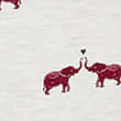 Elephant Print Jersey Bottoms, OATMEAL MIX, swatch