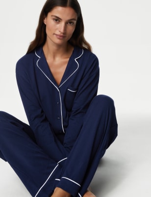 

Womens M&S Collection Cool Comfort™ Pyjama Set - Navy, Navy