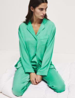 

Womens M&S Collection Dream Satin™ Pyjama Set - Sea Green, Sea Green