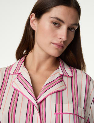 

Womens M&S Collection Dream Satin™ Striped Pyjama Set - Ivory Mix, Ivory Mix