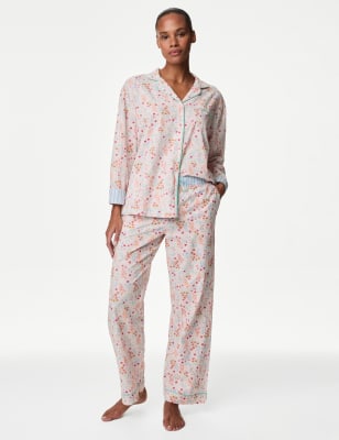 

Womens M&S Collection Cool Comfort™ Pure Cotton Floral Pyjama Bottoms - Pink Mix, Pink Mix