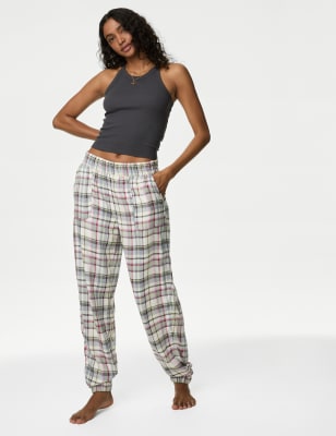 

Womens B by Boutique Checked Cuffed Hem Pyjama Bottoms - Charcoal Mix, Charcoal Mix