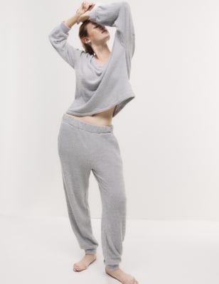 

Womens M&S Collection Cuffed Hem Pyjama Bottoms - Silver Grey, Silver Grey