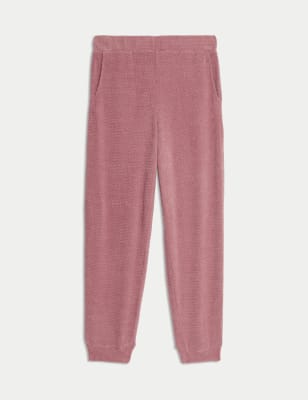 

Womens Body by M&S Feather Knit Cuffed Hem Joggers - Dusty Pink, Dusty Pink
