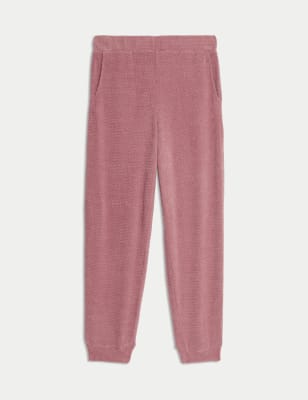 

Womens Body by M&S Feather Knit Cuffed Hem Joggers - Dusty Pink, Dusty Pink