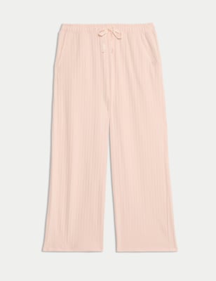 

M&S Collection Pantalones informales acanalados de algodónWomens - Blush, Blush