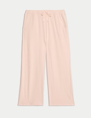 

Womens M&S Collection Cotton Rich Ribbed Lounge Pants - Blush, Blush