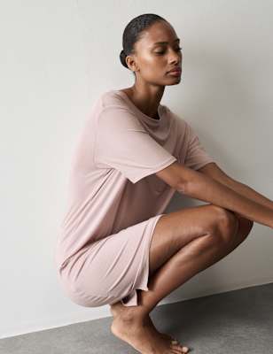 Womens Autograph Modal Rich Mini Nightdress, Mallow