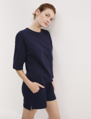 

Womens Body by M&S Pure Cotton Lounge Set - Navy, Navy