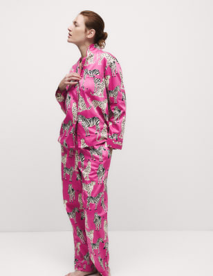 

Womens M&S Collection Women's Zebra & Cheetah Family Christmas Pyjama Set - Pink Mix, Pink Mix