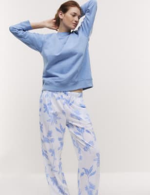 

Womens Body by M&S Cool Comfort Printed Pyjama Set - Blue Mix, Blue Mix