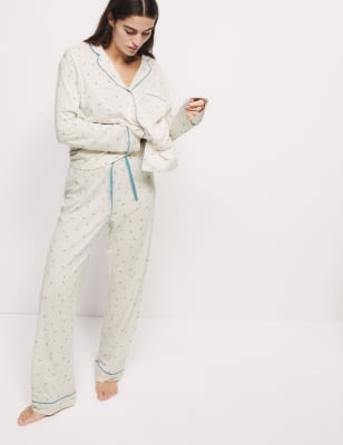 

Womens M&S Collection Cool Comfort™ Printed Pyjamas - Ivory Mix, Ivory Mix