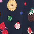 Pure Cotton Family Christmas Food Pyjama Set, NAVY MIX, swatch