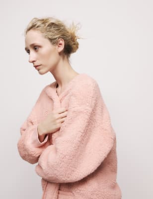 

M&S Collection Bata polar estilo oso de pelucheWomens - Blush, Blush