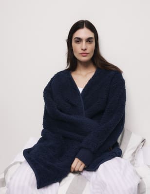 

M&S Collection Bata polar estilo oso de pelucheWomens - Navy, Navy
