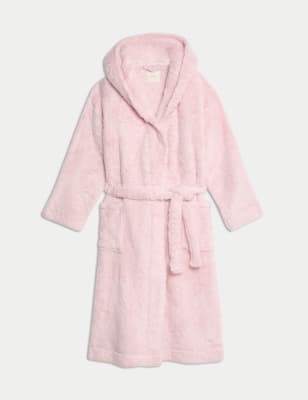 

Womens M&S Collection Fleece Hooded Dressing Gown - Light Pink, Light Pink