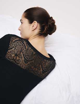 

Womens Body by M&S Lace Detail Nightshirt, Black