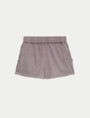 Marks Spencer Cotton Rich Pyjama Shorts Sable S