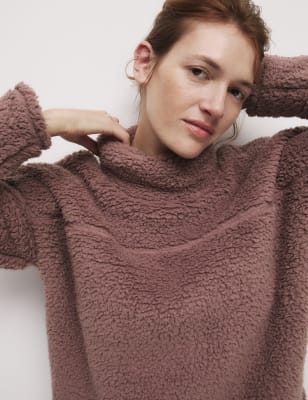 

Womens M&S Collection Teddy Borg Lounge Sweatshirt - Nutmeg, Nutmeg