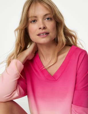 

Womens B by Boutique Pure Cotton Ombre Lounge Sweatshirt - Hot Pink, Hot Pink