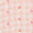 Cotton Rich Checked Heart Print Pyjama Top, PEACH, swatch