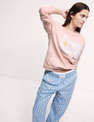 

Womens M&S Collection Cotton Rich Peanuts™ Lounge Sweatshirt - Peach, Peach